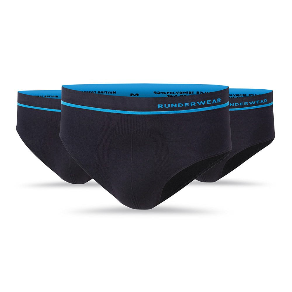 Men's Recycled Running Briefs - Black (Multibuy x3) | runderwear™