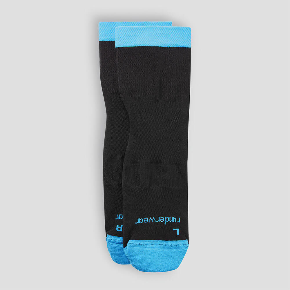 Men's Anti-Blister Running Socks - Mid (Black) | runderwear™