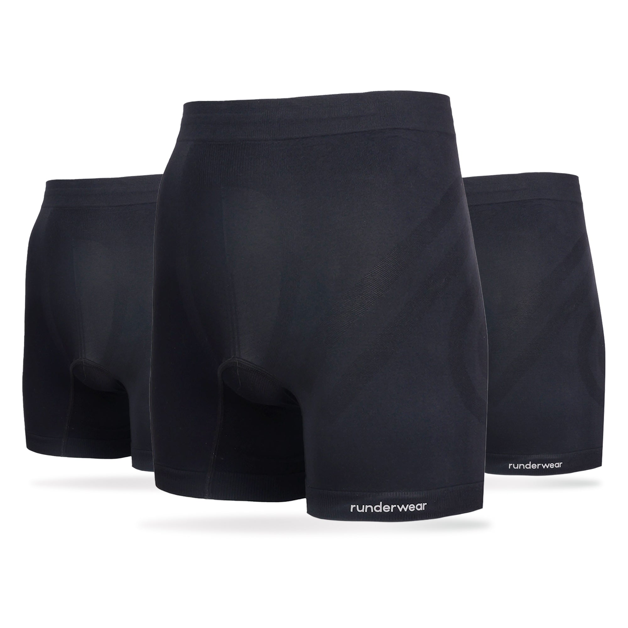 Men's Running Boxer - Black  (Multibuy x3)