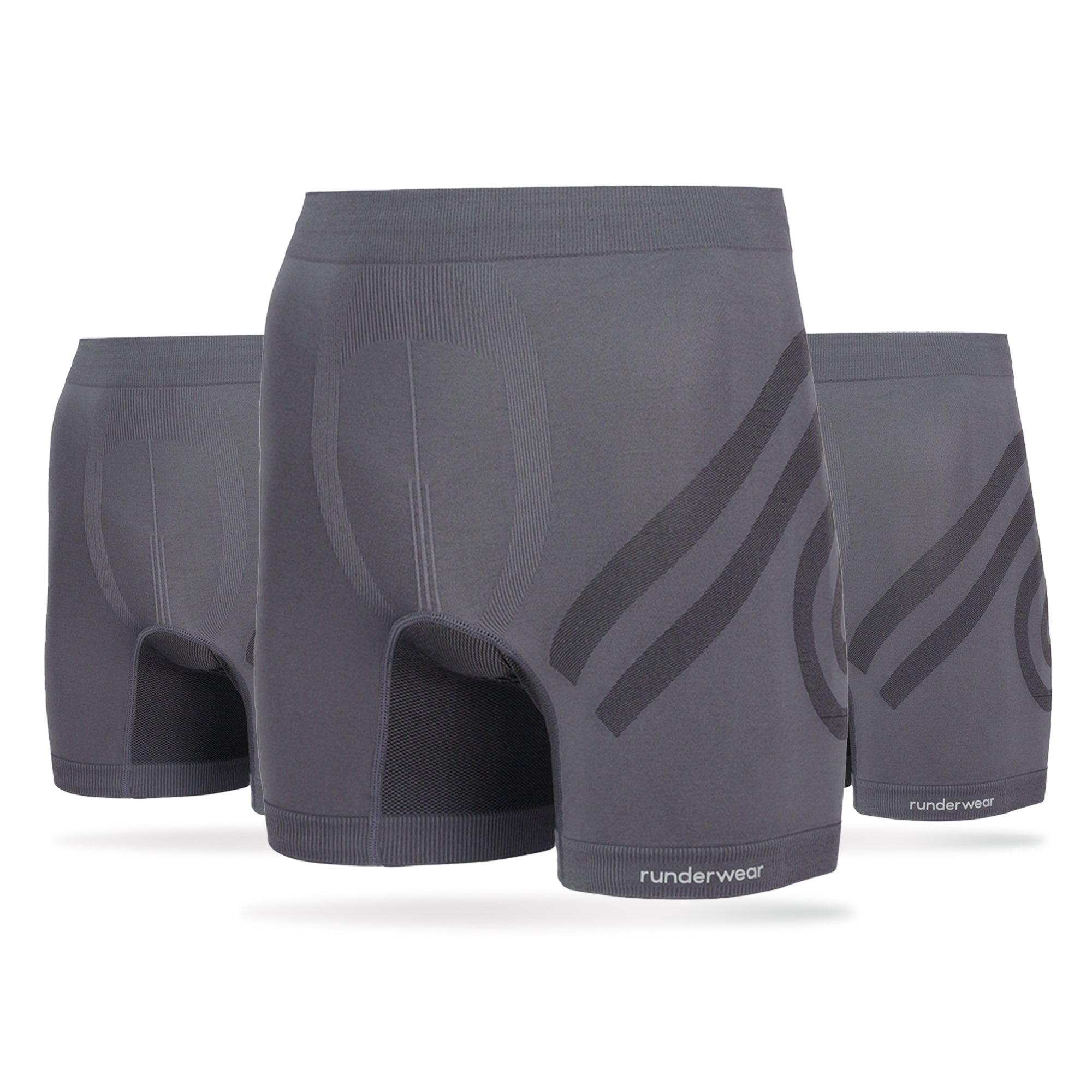 Men's Running Boxer - Grey (Multibuy x3)