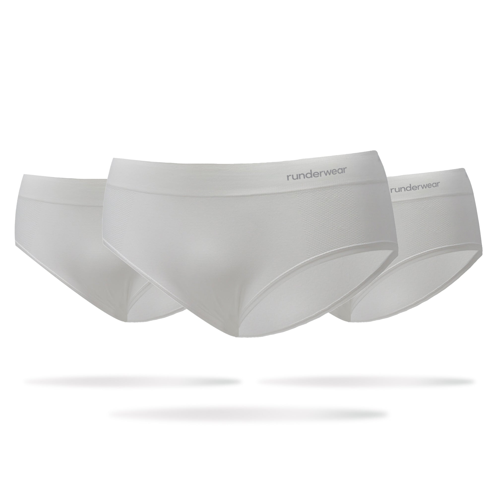 Women's Running Hipsters - White (multibuy x3)