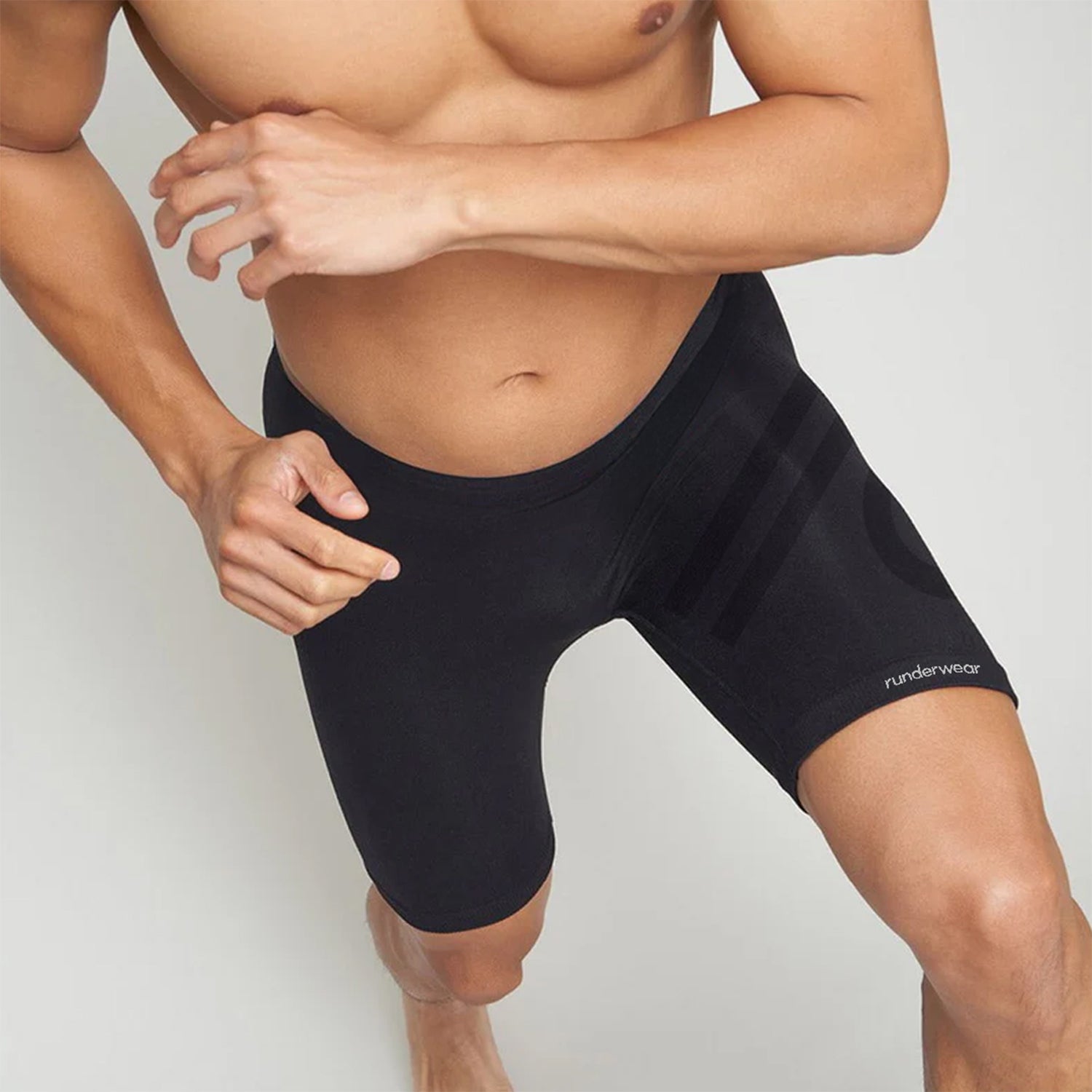 Men's Running Long Boxer- Black