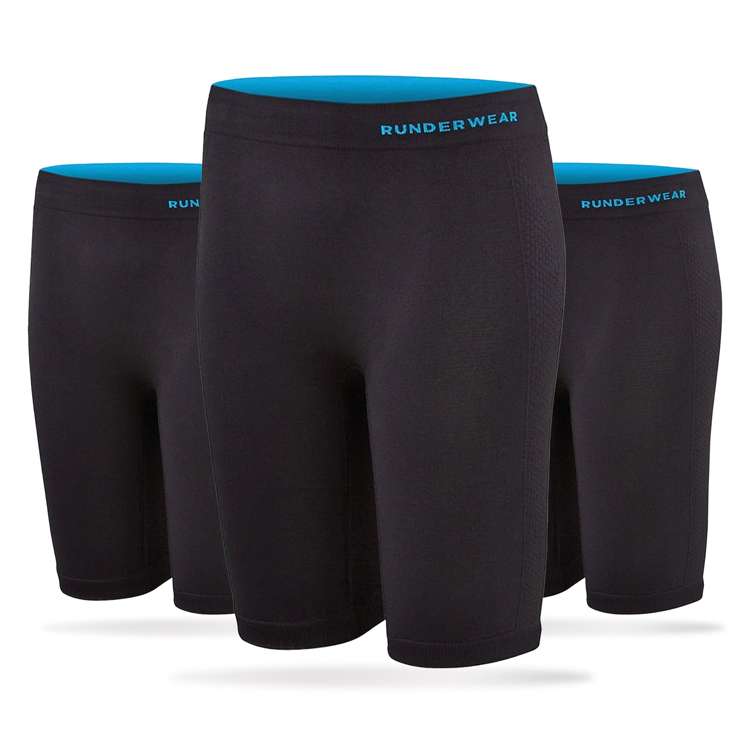 Women's Running Long Boxer - Black (3 pair pack)